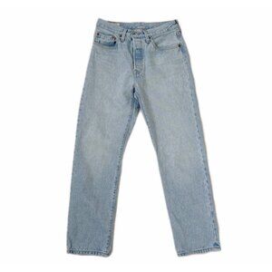 Levi's 501 Women’s 26x28 Button Fly Straight Leg Big E Light Wash Premium Jeans